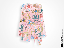 ROULY :: "Medusa" Silk Robe - Seashell Pink