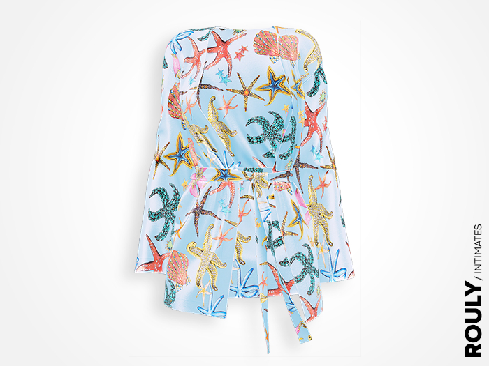 ROULY :: "Medusa" Silk Robe - Seashell Blue