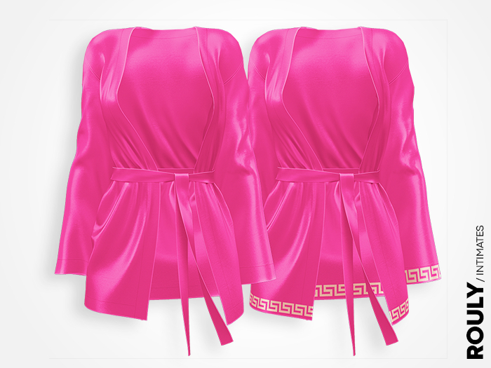 ROULY :: "Medusa" Silk Robe - Magenta