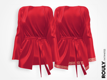 ROULY :: "Medusa" Silk Robe - Cherry