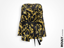 ROULY :: "Medusa" Silk Robe - Baroque Black