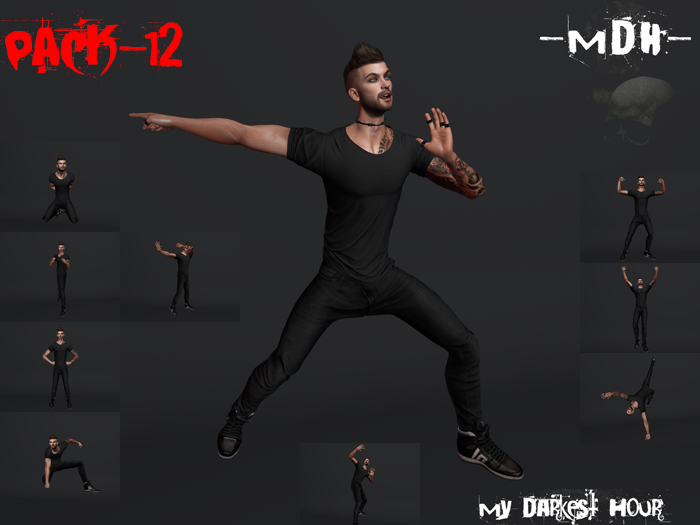 Second Life Marketplace - -MDH- Bento Male Poses Pack (#12) 10