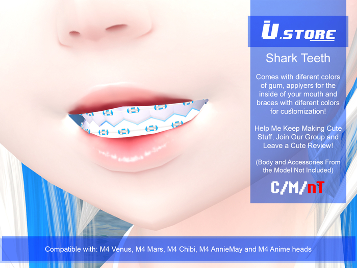 - U.store - Shark Teeth for M4 Anime Heads