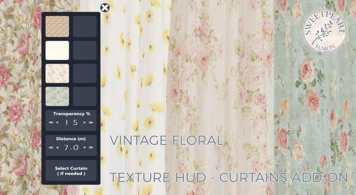 SweetPearl Fusion - Gentle Breeze Texture HUD 'Vintage Floral'