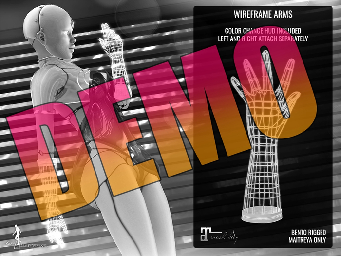 *~*HopScotch*~* Wireframe Arms (Maitreya) DEMO