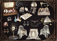 SPELL : Obscuro :Victorian Crystal Necklace