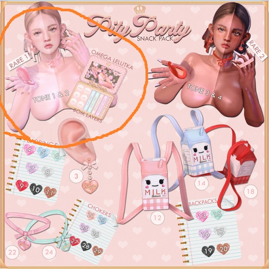 1 [ Pity Party ] Snack Pack { Tone 1 & 2 } R