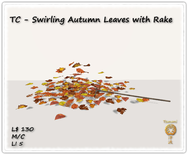 Swirling Autumn Leaves with Rake