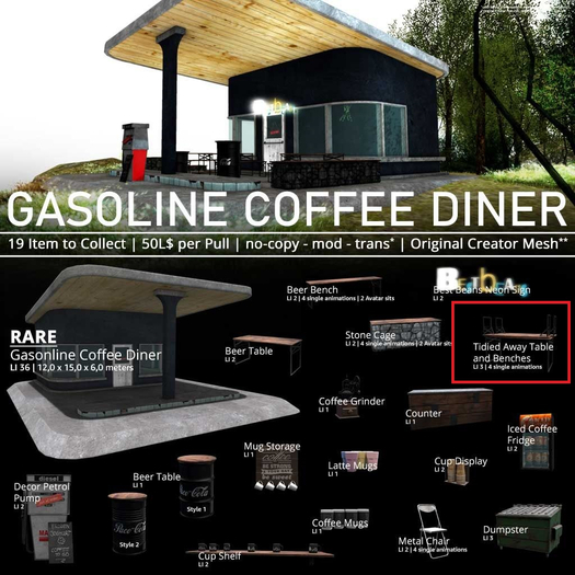 22769 - Gasoline Coffee Diner - RARE