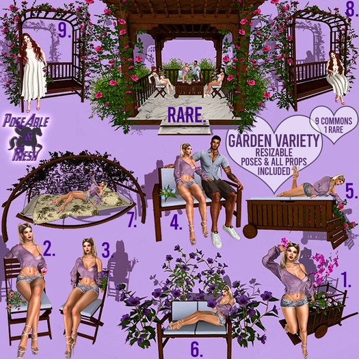 PoseAble & Mesh ~ Garden Variety 8 (Rez)
