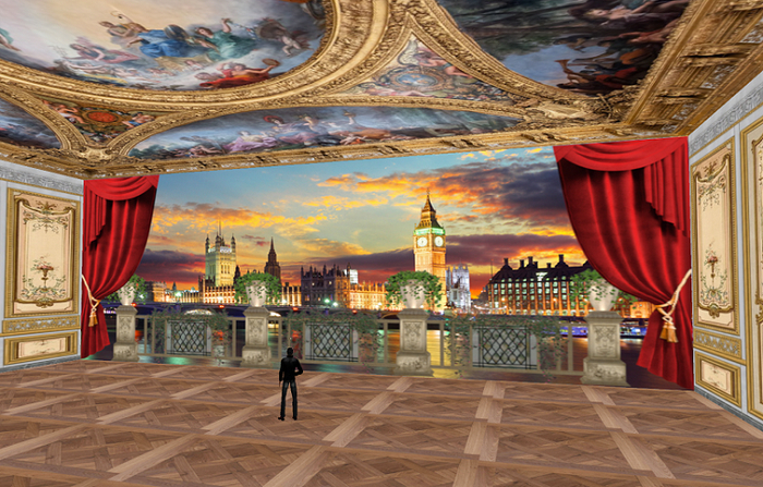 Romantic Skybox 1 prim London view  MOD TRANS