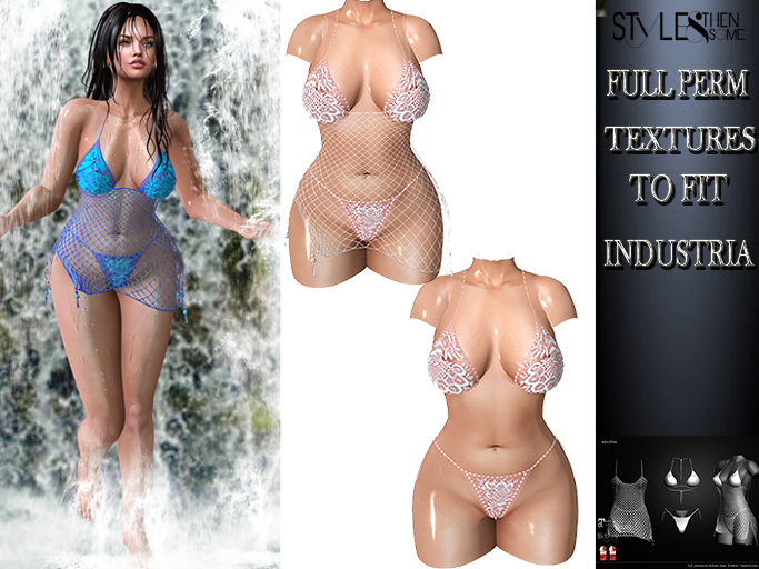 STYLES-INDUSTRIA Fishnet dress & bikini-Texture FULL PERM V5.1