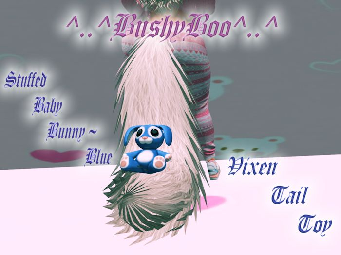 ^..^BushyBoo^..^Stuffed Baby Bunny ~ Blue 