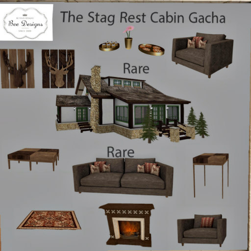 .:Bee Designs:. Stag Rest Cabin Gacha  Rug