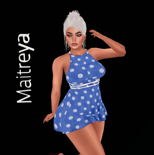 Blue_White Dots Mini Dess maitreya Boxed