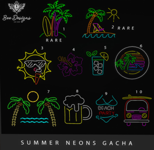 Bee Designs Summer Neons Gacha 4