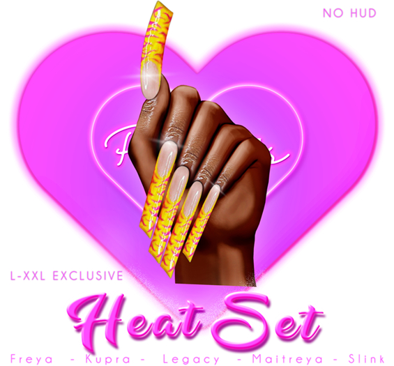 !! Pinky's Nails !! Heat Set ' L-XXL Lipstick