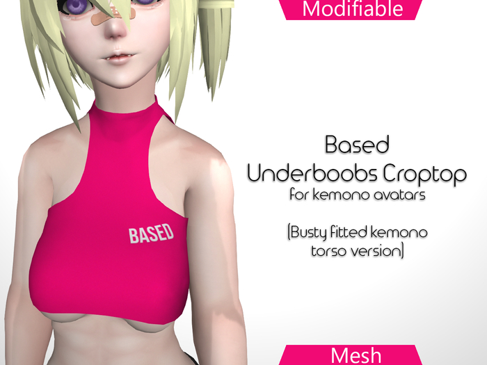 Fitted Kemono Torso Based Underboobs Croptop (Busty)