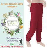 [* Lokahi *] Autumn corduroy pants - Cranberry 