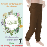 [* Lokahi *] Autumn corduroy pants - Dark Brown 