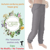 [* Lokahi *] Autumn corduroy pants - Taupe Grey