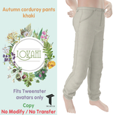 [* Lokahi *] Autumn corduroy pants - Khaki 