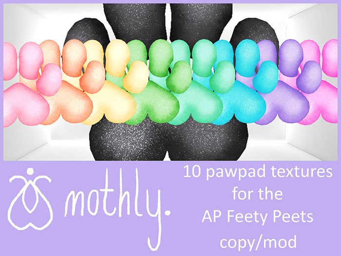 mothly. shimmery paws - pastels (DISCOUNTED FOREVER)