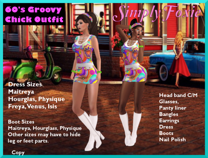 60's Groovy Chick Outfit (Boxed)