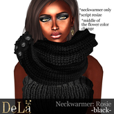 =DeLa*= Neckwarmer "Rosie" Black