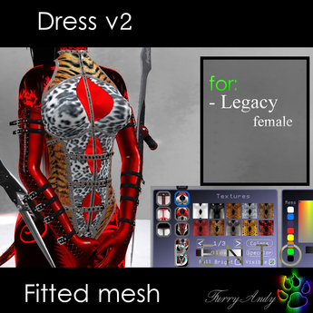 Second Life Marketplace - DEMO - Furry Andy - Dress v2 for Legacy female