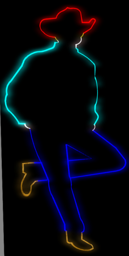 standing cowboy mesh