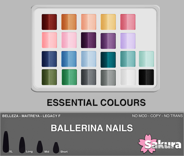 {Sakura} Nails - Ballerina - Essential Colours