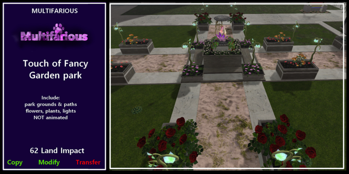 *M* Touch of Fancy Garden Park  (wear to unpack)