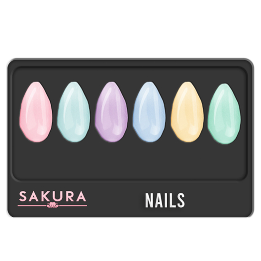 {Sakura} Simple Stiletto Nails - Pastels