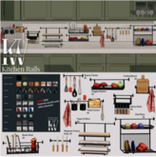 KraftWork Kitchen Rails . HUD RARE