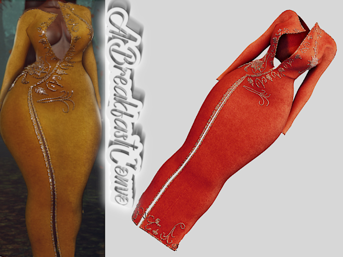 {ABC} Val Suede Studded Dress Orange