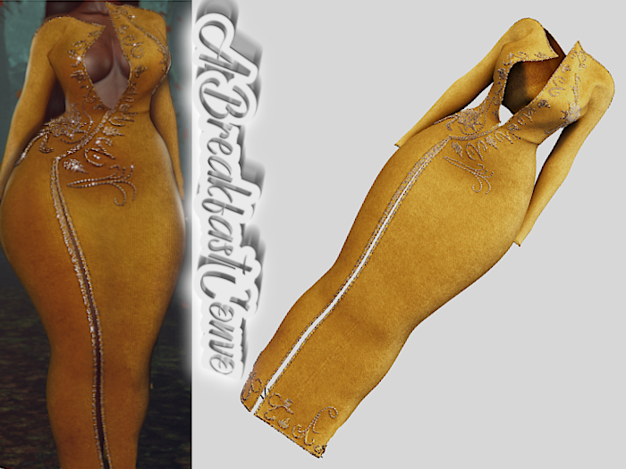{ABC} Val Suede Studded Dress Yellow