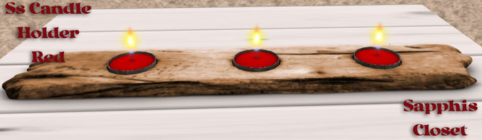 Ss Candle Holder (Red)