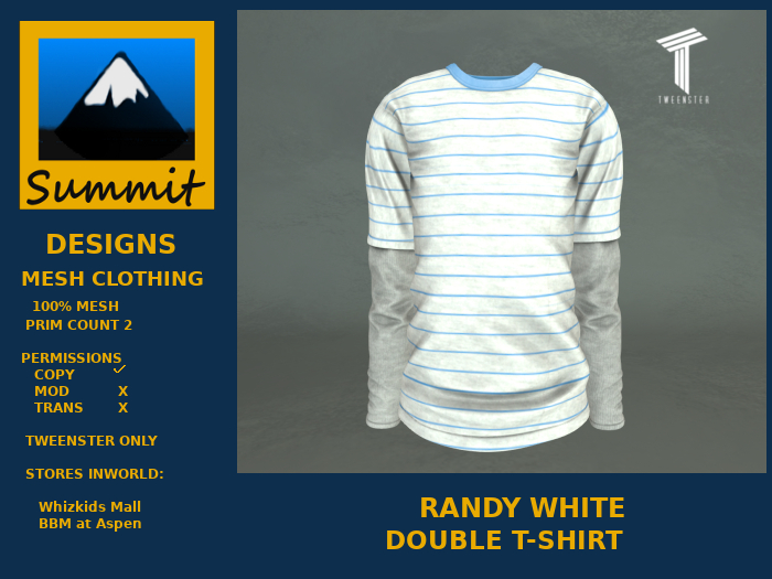 Summit Randy White Double T-Shirt [Tweenster]