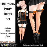 Halloween Orange Strap Party Dress 