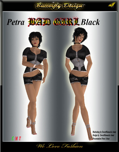 *** Butterfly Design *** Petra Bad Girl  Blue