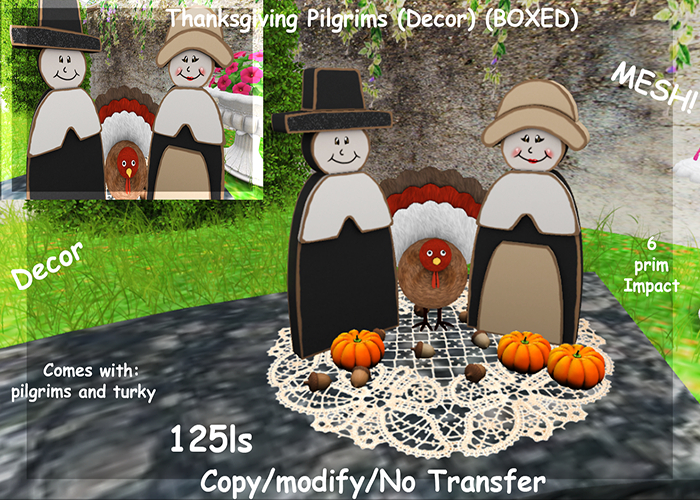 Thanksgiving Pilgrims (Decor) (BOXED)