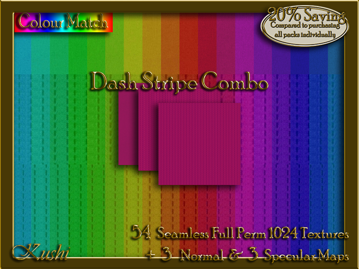 Dash Stripe Combo Seamless Texture Set