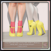 [HC] Veda Yellow Kitty Heels for INITHIUM, Legacy, Slink, Belleza, Maitreya, eBody, Signature & Tonic