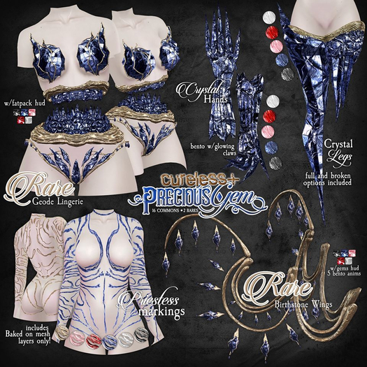 CURELESS[+] Precious Gem / M / Crystal Legs / RED