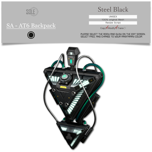 :::SOLE::: SA - AT6 Backpack (Steel Black)