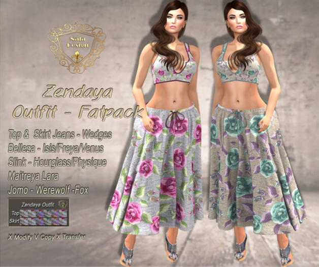 Nala Design - Zendaya Outfit Fatpack  - Mesh Bodies
