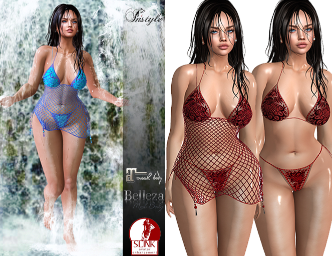 InStyl-Fishnet dress & bikini-v3/3 (Maitreya, Slink ,Belleza)