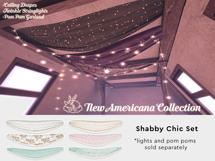 +Half-Deer+ Ceiling Drapes [Shabby Chic Set]
