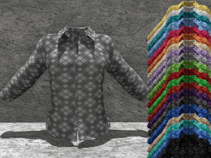*SSS LightGrey Plaid Shirt-  P1